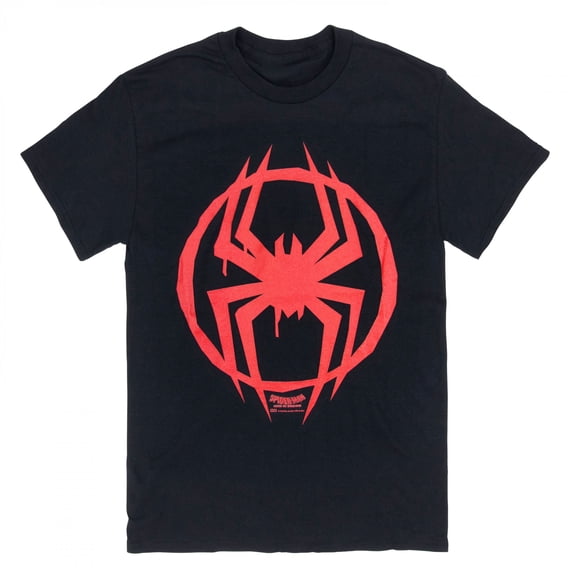 Miles Morales Paint Drip Logo T-Shirt-Large