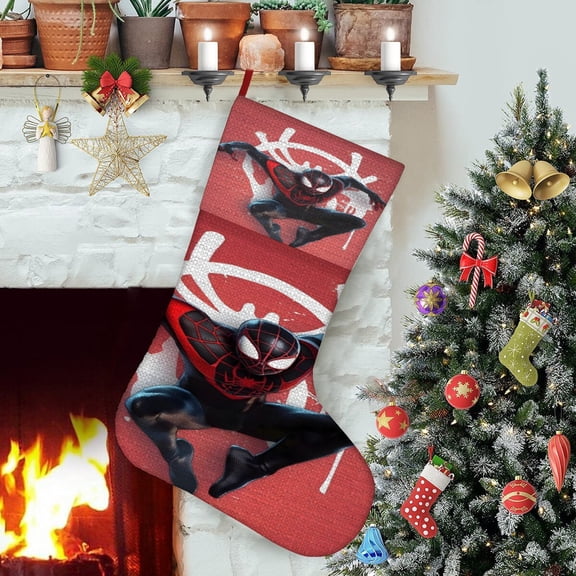 Miles Morales Themed Christmas Socks