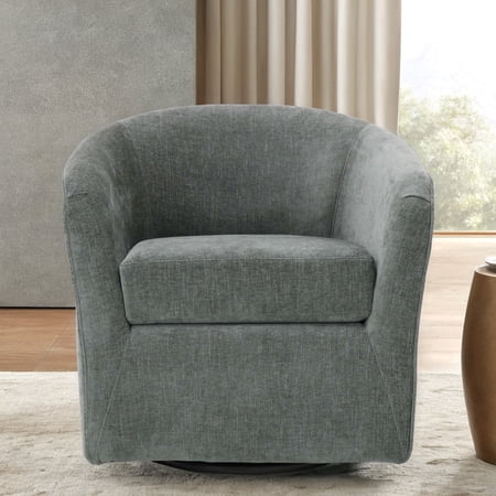 Mainstays Miles Swivel Accent Chair, Saganaga Charcoal