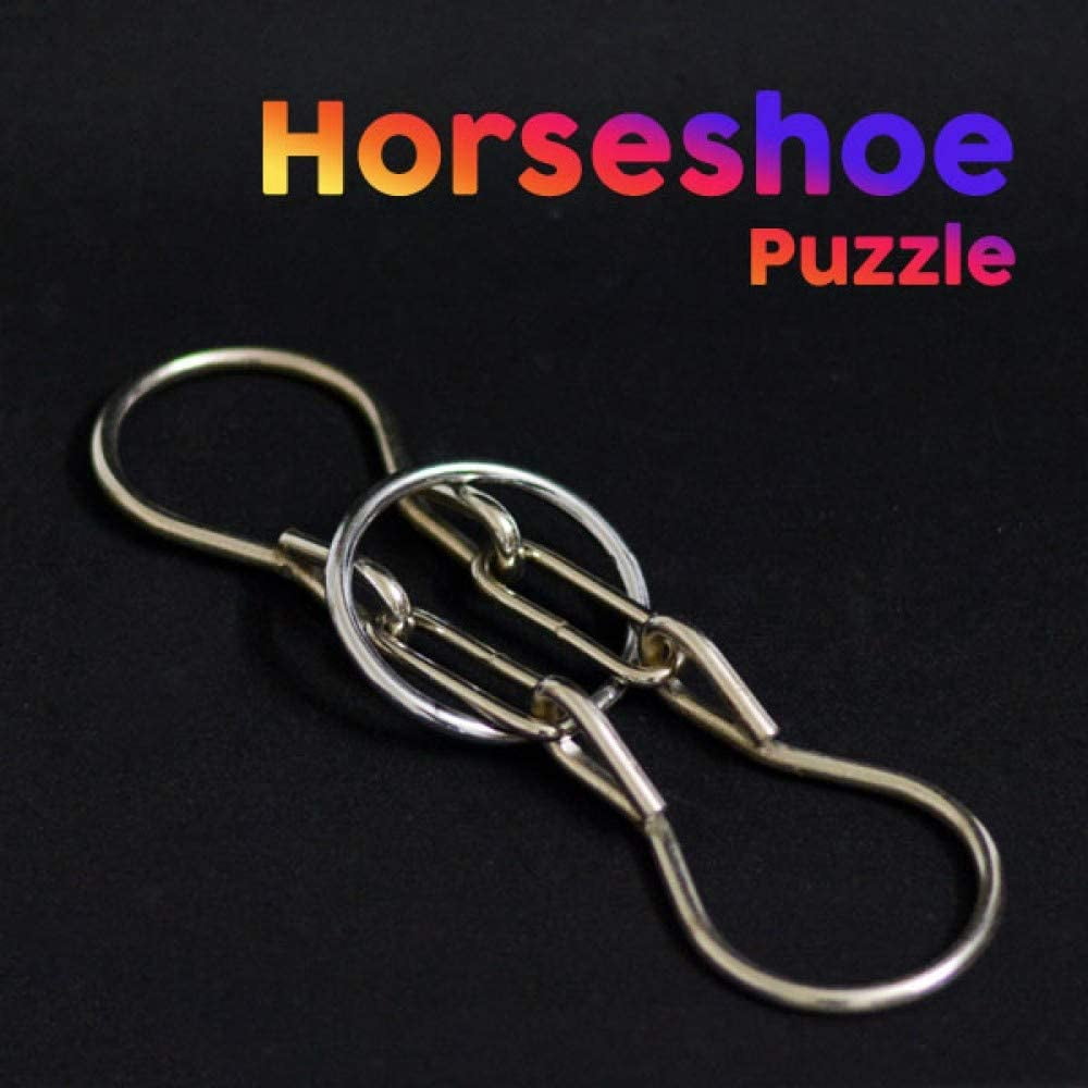 MilesMagic Magician's Horseshoe Puzzle Metal Gimmick Ring Add Remove