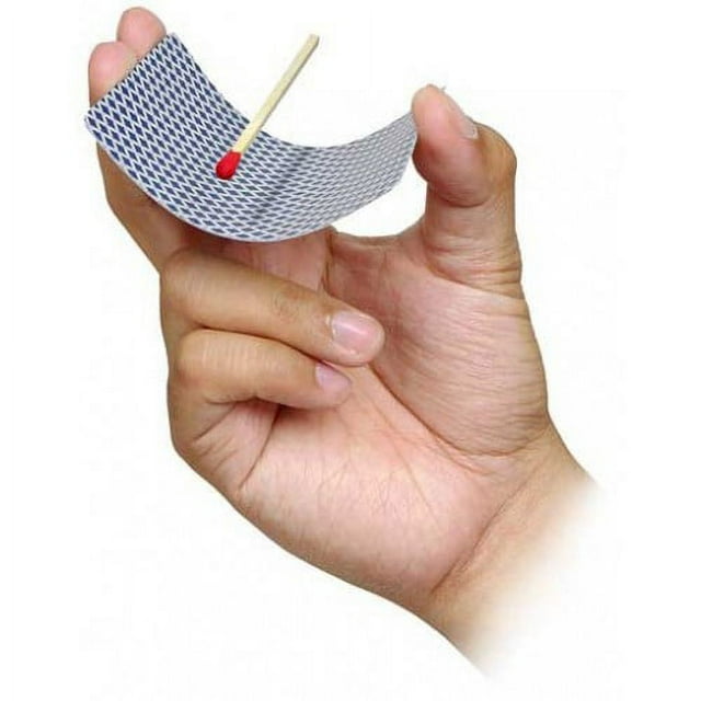 MilesMagic Magician's Invisible Air Floating Match Stick Gimmick Prop Toothpick on Card Magic Trick