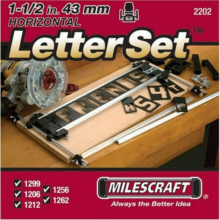 Milescraft 2202 1-1/2 Horizontal Character Template Set for Sign Making System, Black
