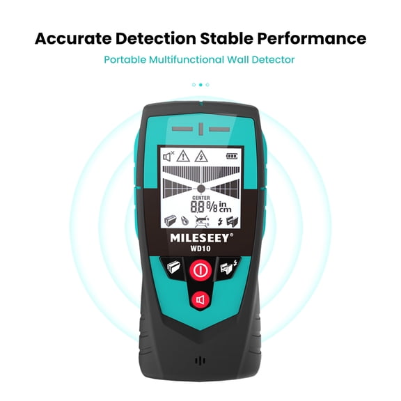 Mileseey WD10 Industrial Metal Wall Scanner Detector Multi-Functional Handheld Water Dust Free Wiring Blue