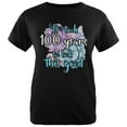 thumbnail image 1 of Milestone Birthday 100 Years To Look This Good Flowers Womens Organic T Shirt Black LG, 1 of 1