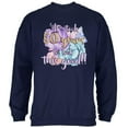 thumbnail image 1 of Milestone Birthday 50 Years To Look This Good Flowers Mens Sweatshirt Navy LG, 1 of 1