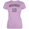 thumbnail image 1 of Milestone Birthday Athletic Sweet Sixteen 16 Juniors Soft T Shirt Lilac MD, 1 of 1