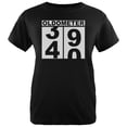 thumbnail image 1 of Milestone Birthday Oldometer Odometer Turning 40 Womens Organic T Shirt Black LG, 1 of 1