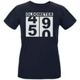 thumbnail image 1 of Milestone Birthday Oldometer Odometer Turning 50 Womens Organic T Shirt Black MD, 1 of 1