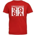 thumbnail image 1 of Milestone Birthday Oldometer Odometer Turning 60 Mens Soft T Shirt Red 4X-LG, 1 of 1