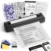 Milestone Portable Wireless Thermal Printer, 8.5 x 11 US Letter Inkless Compact Bluetooth Printer for iPhone Android Laptop for Home Office School