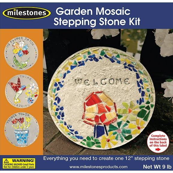 Milestones Mosaic Stepping Stone Kit-Garden