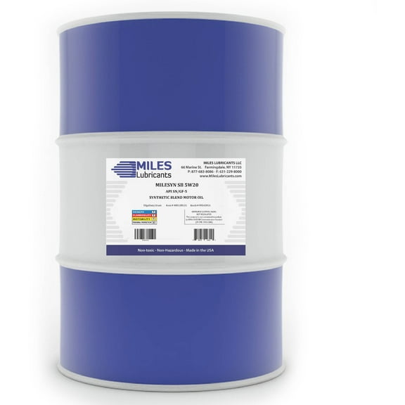 Milesyn SB 5W20 API GF-5/SN, Synthetic Blend Motor Oil, 55-Gallon Drum