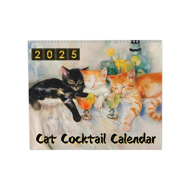 Milexda 2025 Cat Calendar Full Page Thick Sturdy Paper Used For