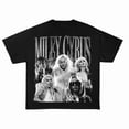 thumbnail image 1 of Miley Cyrus Black & White Shirt, 90s Retro Vintage Tshirt, Bootleg T-shirt, Hip Hop Graphic Tee,Black Color,Size 2XL, 1 of 2