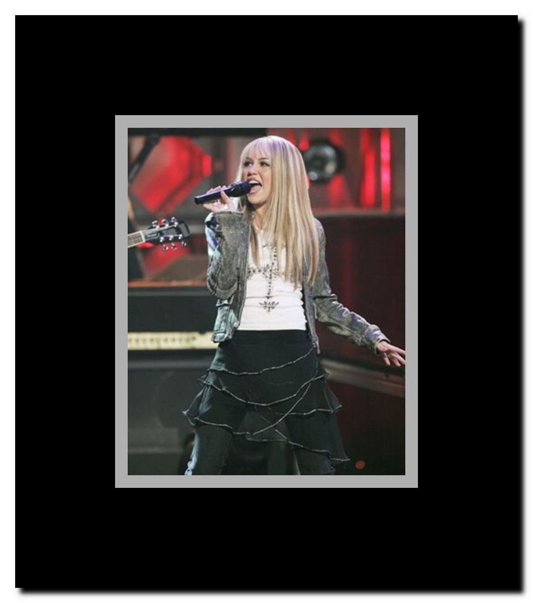 Miley Cyrus - gray denim Framed Movie Poster