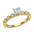 thumbnail image 1 of Milgrain Diamond Engagement Ring for Women Designer Round Diamond Ring 18K Gold 0.70 CT TW (G,VS1), 1 of 5