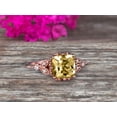 thumbnail image 1 of Milgrain Edge 7mm Cushion Cut 1.80 Carat Champagne Diamond Moissanite Engagement Ring On 10k Rose Gold Anniversary Ring Promise Ring Art deco Surprisingly Ring Gift for her, 1 of 5