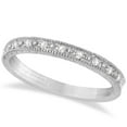 thumbnail image 1 of Milgrain Style Pave Set Diamond Ring in 14k White Gold (0.10 ct), 1 of 3
