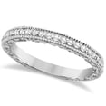 thumbnail image 1 of Milgrain and Filigree Diamond Wedding Band 14kt White Gold (0.20ct.), 1 of 5