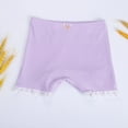 thumbnail image 1 of Mevxay Girl's High Waist Bottoms Shorts Cotton Lace Solid Color Stretch Under Dress Short for 3-14 Years Purple, 1 of 6