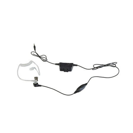 Milicom Acoustic Tube, Smart 2-In-1 Single EarPhone/PTT Headset, Android - Black