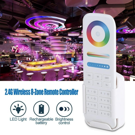Milight 2.4G Wireless 8-Zone Remote Controller for RGB+CCT LED Bulbs Strip Lights