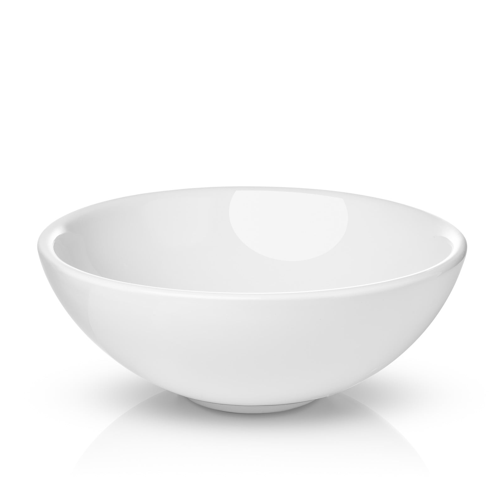Miligore 18'' White Ceramic Round Above-Counter Bathroom Sink
