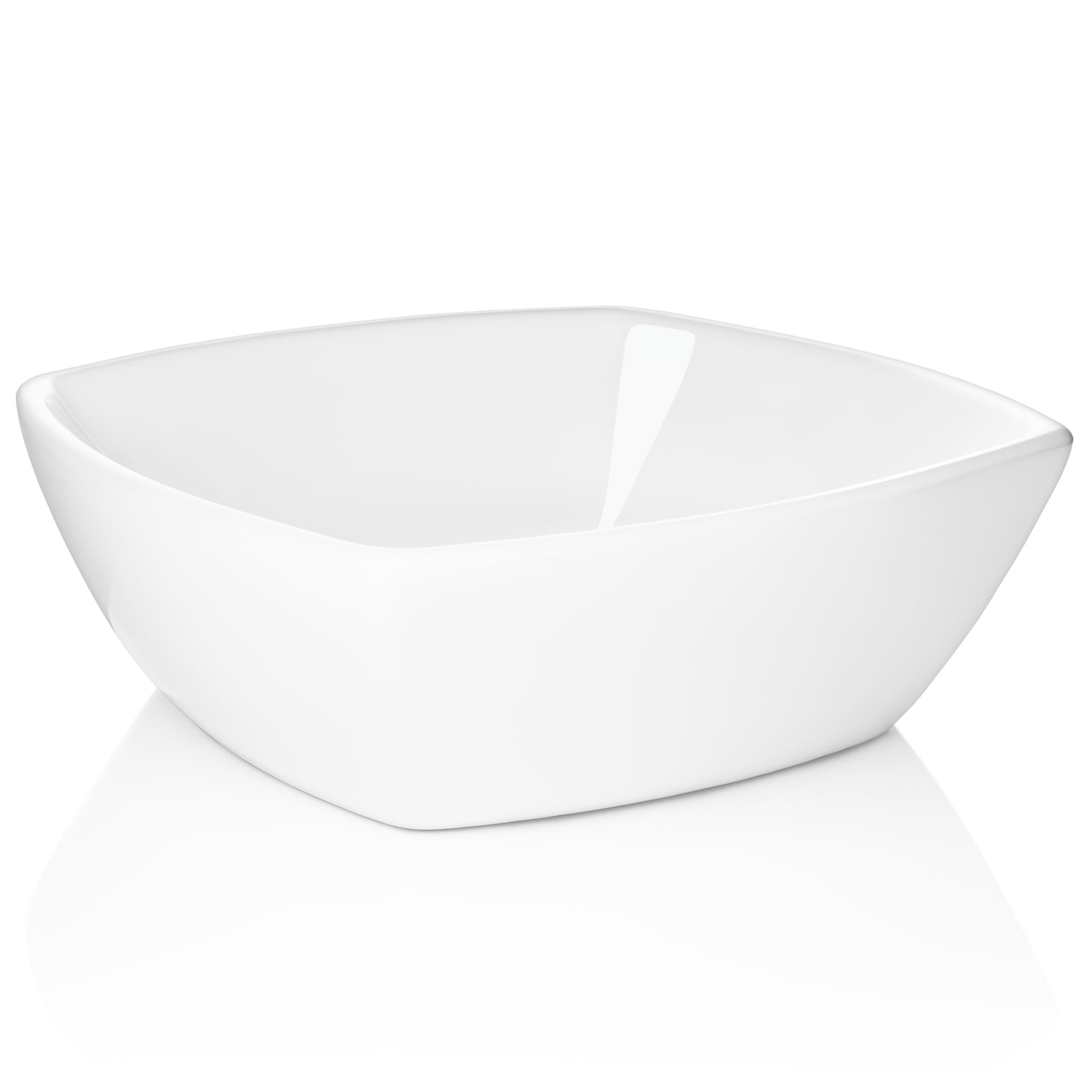 Miligore 16'' White Ceramic Flared Square Vessel Sink