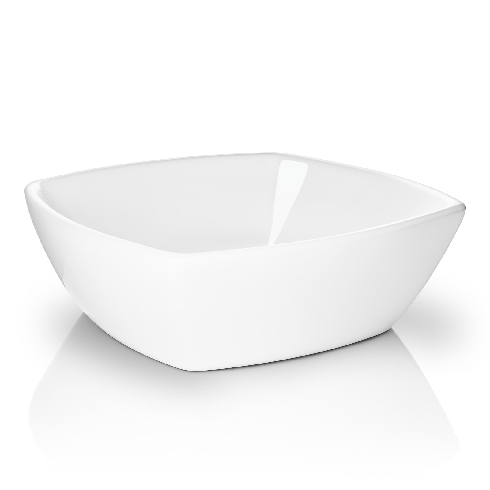 Miligore 16'' White Ceramic Flared Square Vessel Sink