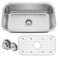 thumbnail image 1 of Miligoré 30" x 18" x 9" Deep Single Bowl Undermount 16-Gauge Stainless Steel Kitchen Sink - Includes Drain/Grid, 1 of 6