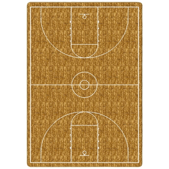 Milliken Themed Area Rug HOOPSTER Hoopster Brown Modern, 5' x 8'