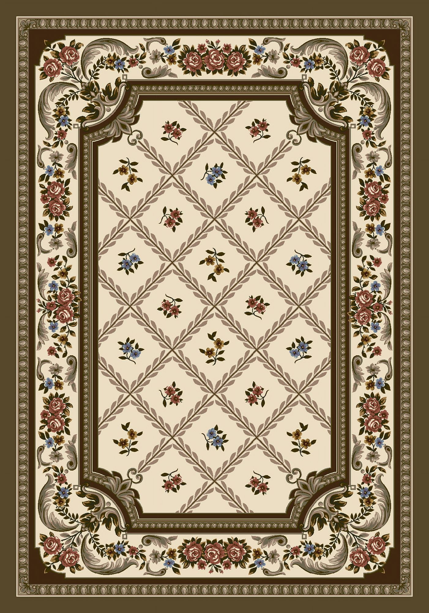 Opal Oregano Floral Wool and Synthetic Rectangle Area Rug