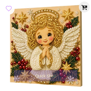 Milikeke Christmas DIY Diamond Painting Kit, Pearl Art Beads Set for Adults Craft Home Decor, Style C