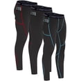 thumbnail image 1 of Milin Naco 3 Pack Compression Pants for Men Compression Leggings Sports Tight Pants, 1 of 6