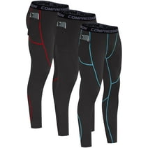 Milin Naco 3 Pack Compression Pants for Men Compression Leggings Sports Tight Pants