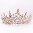 thumbnail image 1 of Milisente Baroque Queen Crowns For Women Bridal Rhinestone Crytal Tiaras For Party and Wedding(Gold), 1 of 8