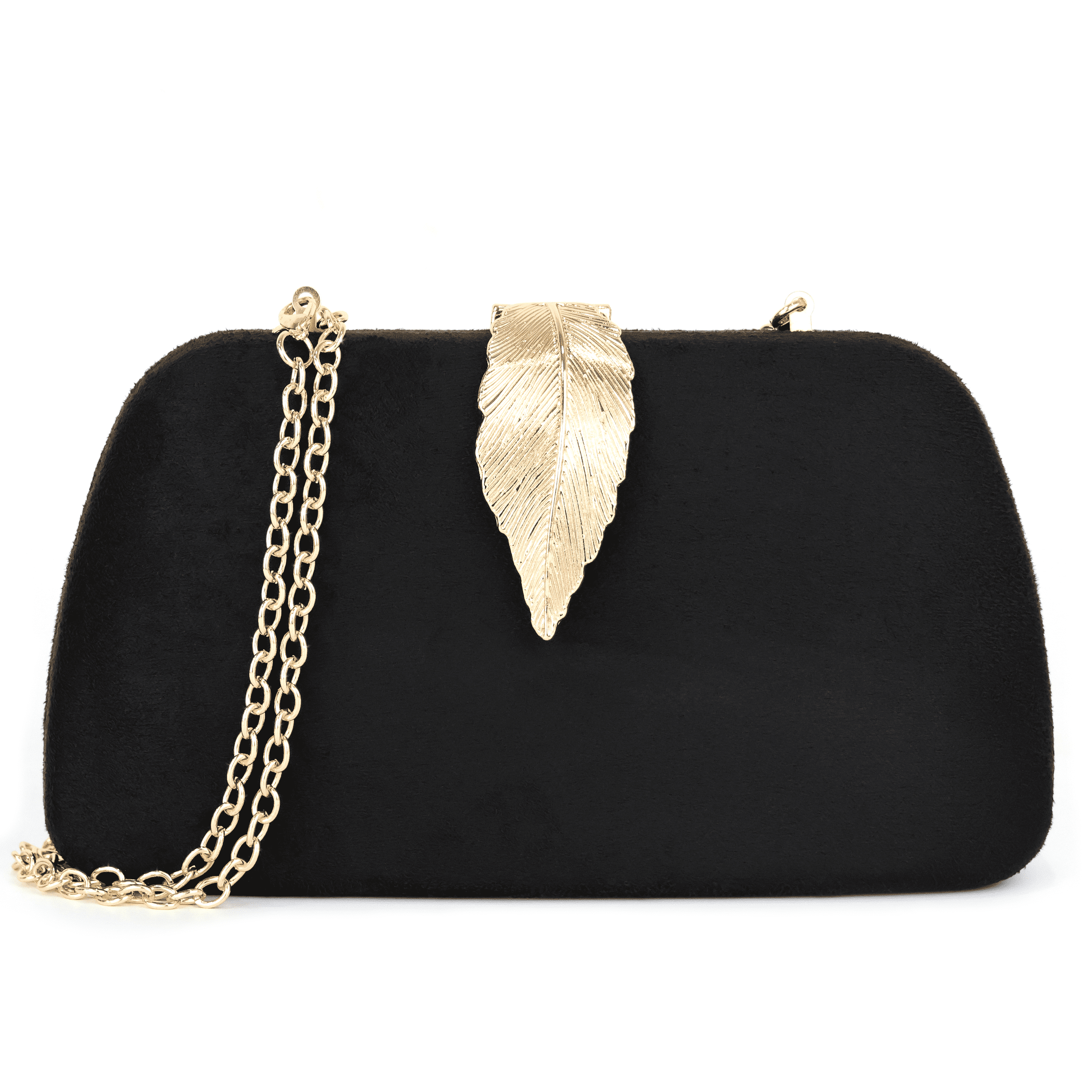 Milisente Clutch Purse Metallic Small Evening Bags For Wedding And Party(Black)