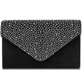 thumbnail image 1 of Milisente Clutch Purses For Women Rhinestone Wedding Evening Clutch Bag(Black), 1 of 5