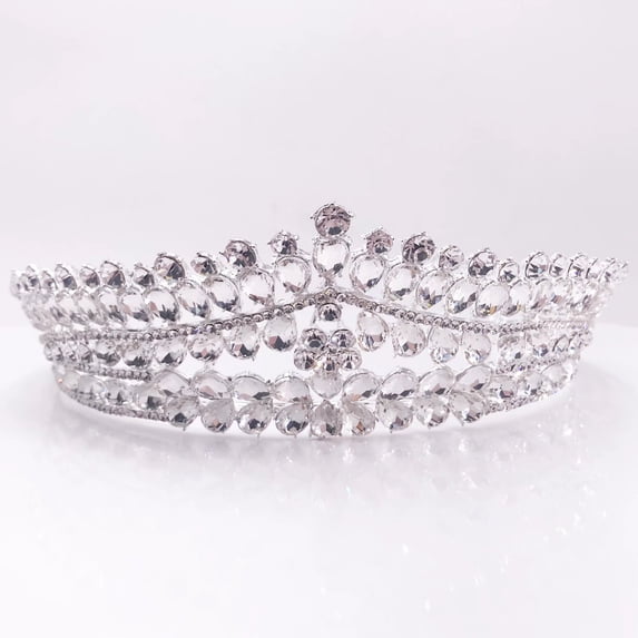 Milisente Crytal Crowns For Women Wedding Rhinestone Tiaras And Crowns For Party(Silver)