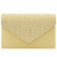 thumbnail image 1 of Milisente Women's Satin Pleated Evening Clutch Handbag, Yellow, 1 of 6