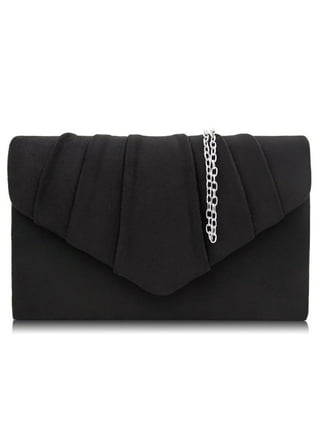 Black Envelope Bag Formal Party Clutch Wedding Guest Handbag Black Designer  Bag