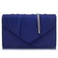 thumbnail image 1 of Milisente Women Evening Bag Suede Pleated Clutch Purse Envelope Clutches(Royal Blue), 1 of 9