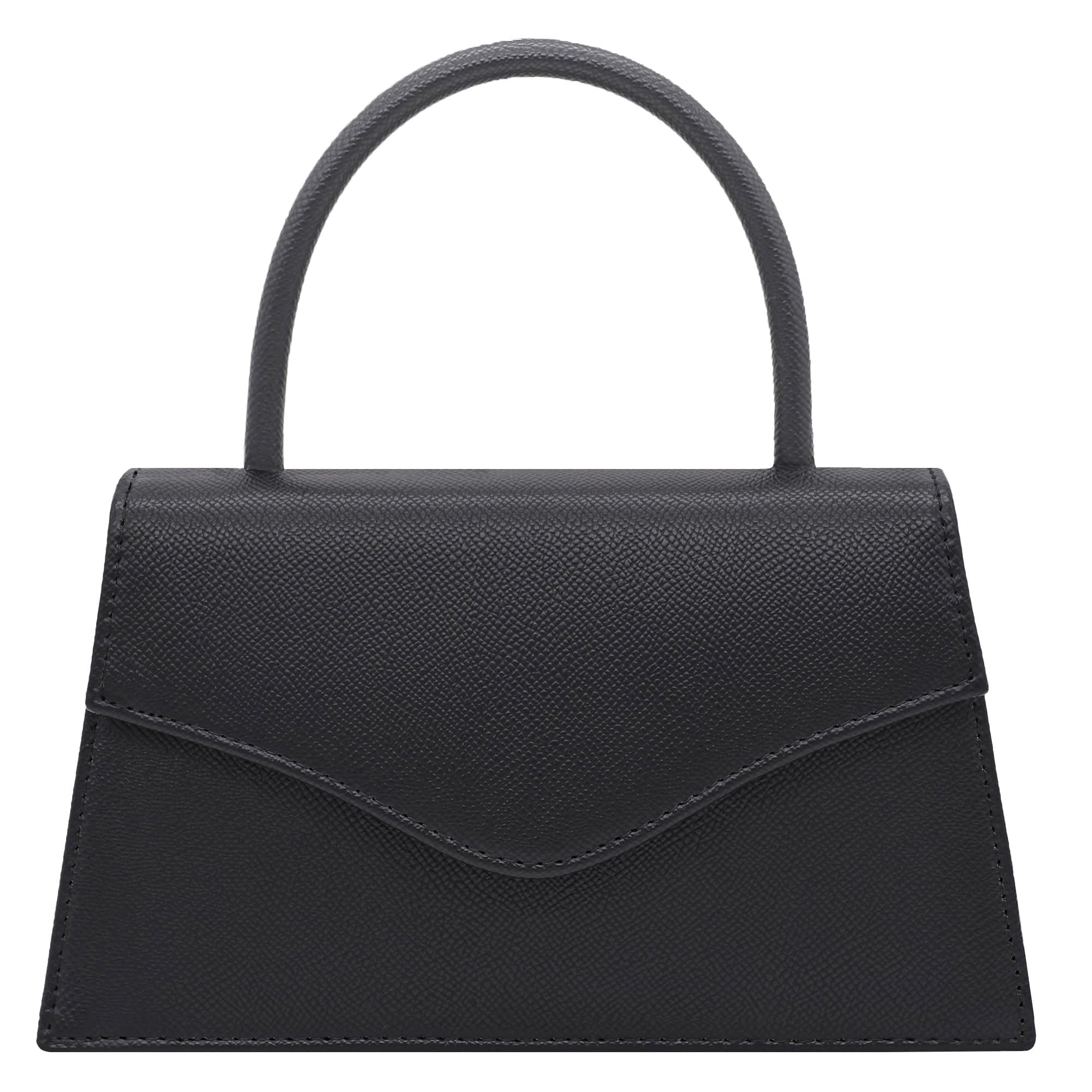 Milisente Women's Evening Bag Bridal Party Clutch Purses Cocktail Prom Handbags with Patent Leather（Embossed Black）