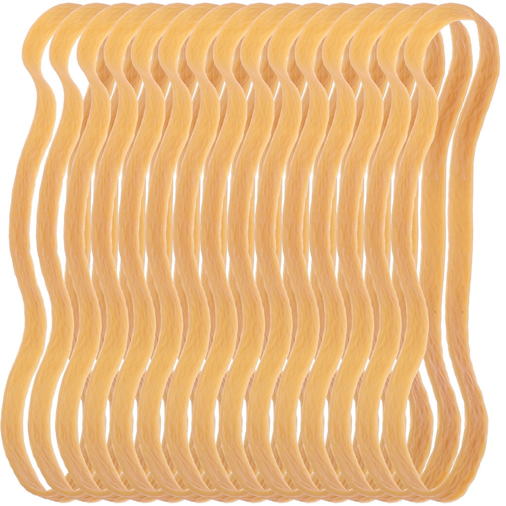 Milisten Durable Golden Rubber Bands 500g Bag, 11 Inch Length, 0.47 Inch Width, 0.08 Inch Thickness for Office and Home Use