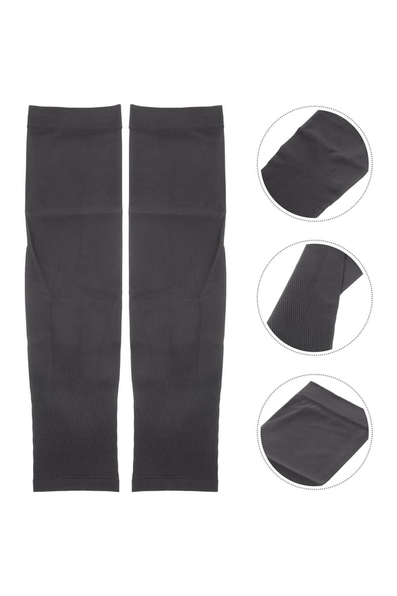 Black UV Cooling Arm Sleeves, 1 Pair Breathable Sleeves for Running, Cycling, Outdoor Sports