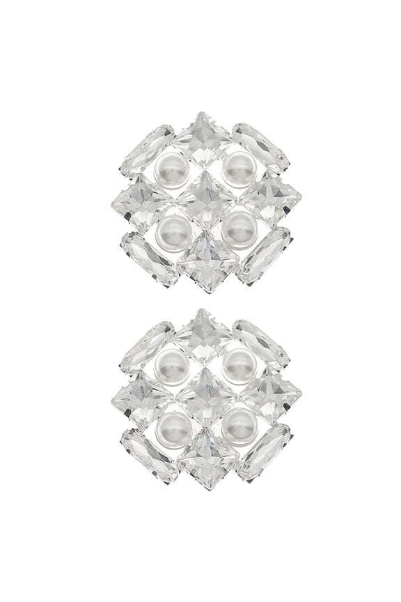 1 Pair Decorative Rhinestone Shoe Jewelry Clips for Women, Stylish and Sparkling Accessories for Daily Wear