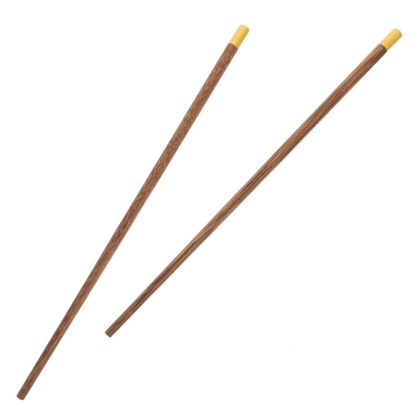 Milisten 1 Pair Multi Color Wood and Aluminum Frying Reusable Cooking Chopsticks for Adults in Home and Restaurant