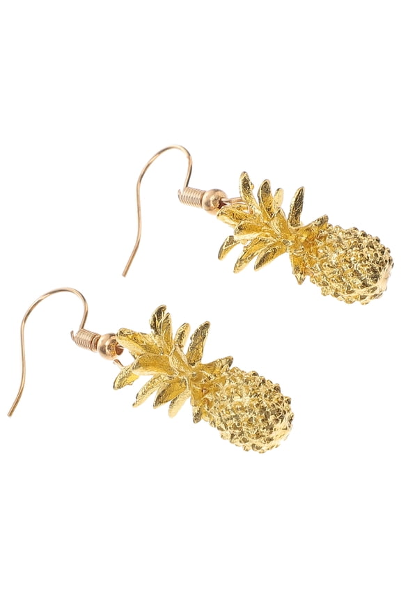 1 Pair of Kawaii Earrings Studs in Hollow Pineapple Shape for Women