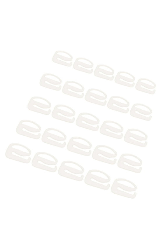 1 Set 100pcs Plastic Bra Shoulder Strap Buckle Adjuster Bra Clip Bra Clasp Bra Accessories 9 Shaped Design (Transparent 16L=10.0 MM,24L=15.0 MM,6MM,8MM,12MM)