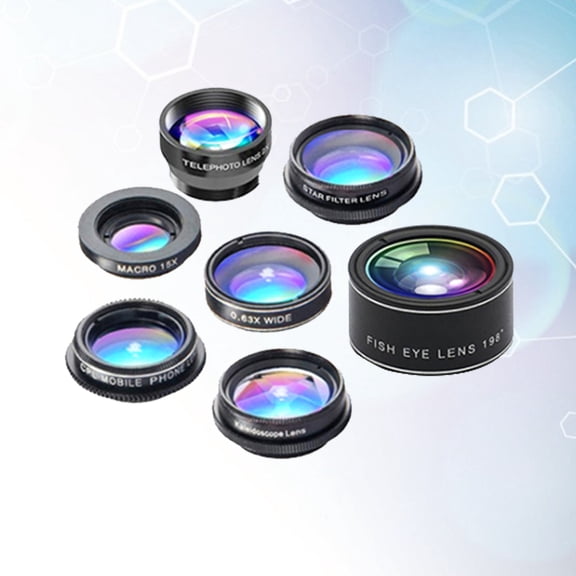 Milisten 1 Set 7 In 1 Smartphone Camera Lens with Black for Smartphone Users